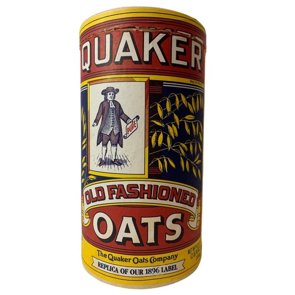 Quaker Oats 1899 Scribner Magazine Ad & Replica 1896 Label Quaker Oats Container - Picture 8 of 12